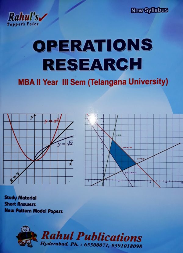 MBA SEM 3 Common subjects(OR,OB,OM,SM) Telangana University.(Rahul Publications)