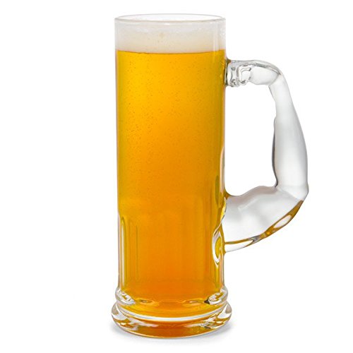 Yuzing Large Glass Beer Mug Clear 600 Ml